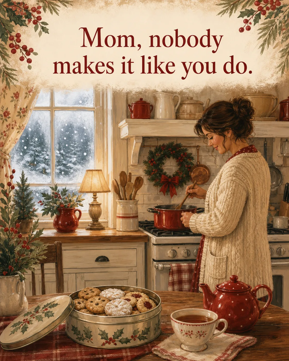 Nobody Makes It Like You, Christmas card front